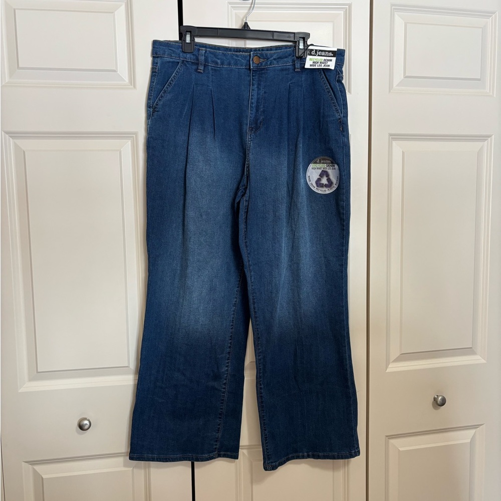 NWT d. Jeans Blue Wide-Leg Denim Jeans